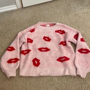 Lips Pink Sweater